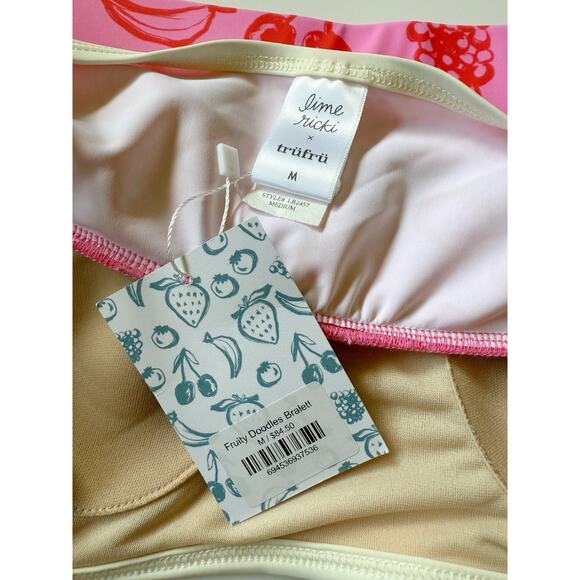 Lime Ricki x TruFru Fruity Doodles Bralette Pink/Red Size Medium NWT - Picture 5 of 6